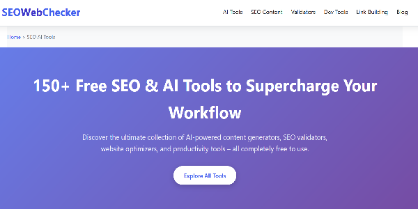 SeoWebChecker screenshot and logo